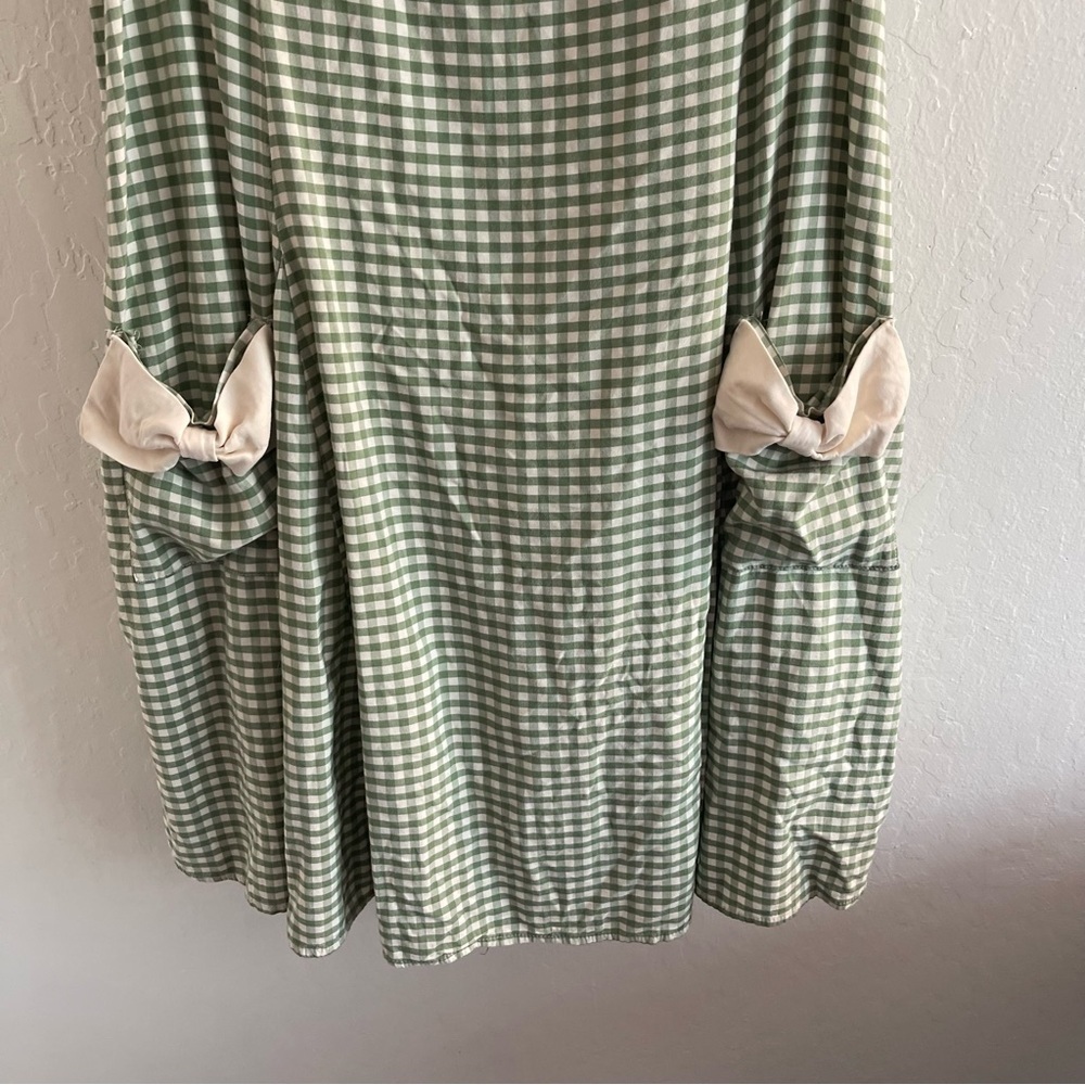 Torrid Retro Chic Fit & Flare Dress Green Gingham Mini Dress Womens Plus Size 24 - Picture 6 of 11